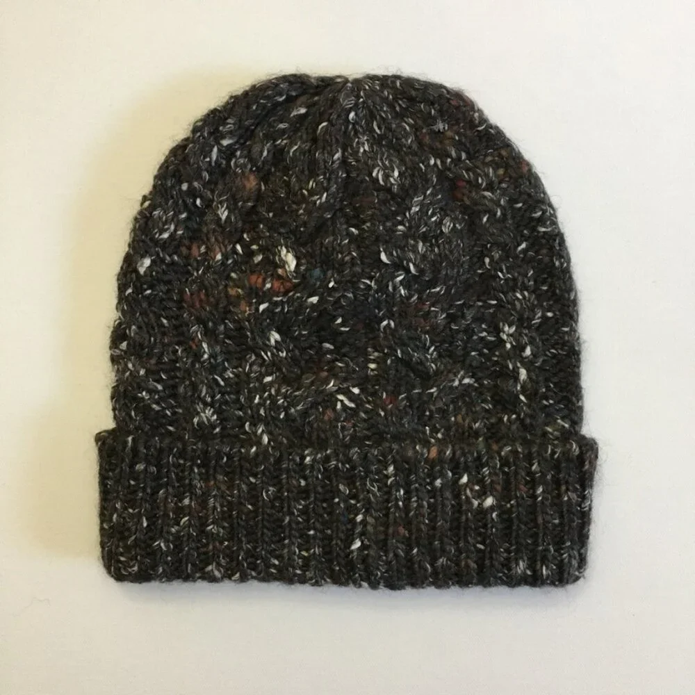 INTERMIX Italian Yan Womens Beanie Brown Multi-Color Wool Silk Blend One Size - Picture 1 of 12